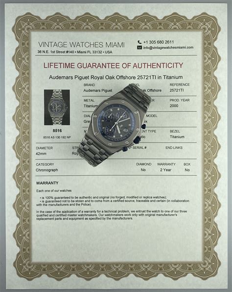 numero de serie audemars piguet|audemars piguet watch warranty.